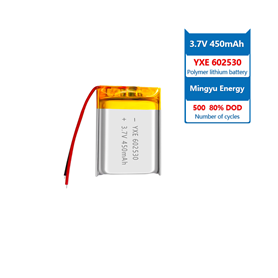 3.7 V Li-ion Battery 602530-450mah